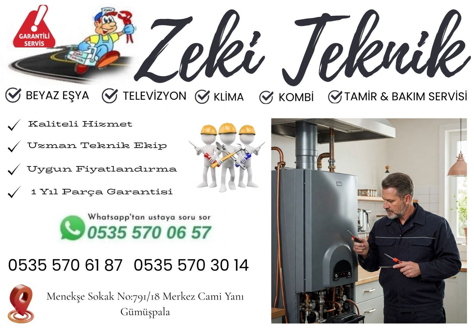 Gümüşpala Kombi Servisi